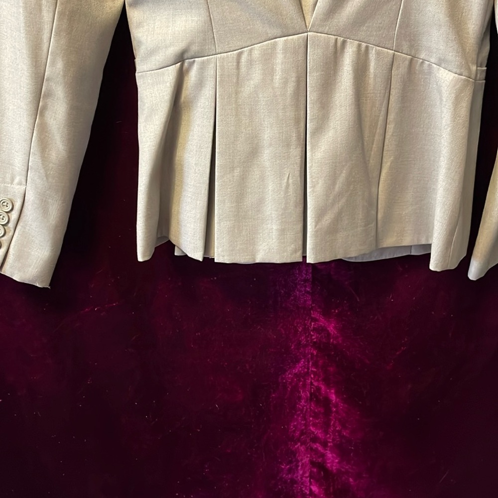 Worthington Beige Blazer Classy Detailed Back Size 6 - Picture 4 of 5